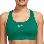 Nike Swoosh Logo Medium-Support Padded Sport Bra in Green, Size S, NWT Photo 0