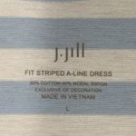 J. Jill Dress Womens Large Blue White Fit Striped A Photo 6