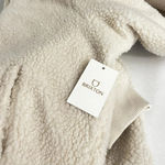 Brixton Utopia Sherpa Bomber Jacket Jersey Lined Size Large Dove Beige Zip Closu Photo 14