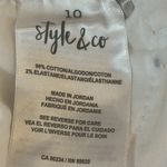 Style & Co . White Jean Mid-Rise Bermuda Shorts Sz 10 Photo 4