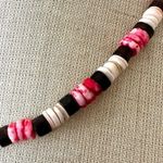 Pink and black puka shell necklace Photo 1