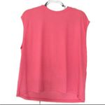 None Pieces Salmon Pink Ribbed Cropped Short Sleeve Blouse Shirt Top Size XL Photo 0