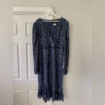 Mac Duggal  Dress 10740 Blue Long Sleeve Beaded Sequin Evening Gown NWT Photo 1