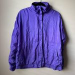Lavon Vintage 90s  Nylon Windbreaker Track Jacket Vibrant Purple  Large Photo 0
