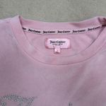 Juicy Couture  Pink Embellished Velour Sleep Wear Crew Neck Long Sleeve Size L Photo 5