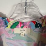 Entro  Boutique Multicolored Floral Tiered Romper Jumpsuit Button Down Large L Photo 2