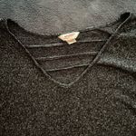 Arizona Women’s Long Sleeve Top - Dark Gray Strappy V-Neck Photo 2