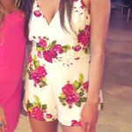 Fringe Floral White Romper Photo 2