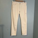 frame denim Frame Women's Le Garçon White Distressed Straight Leg Jean Size 27 Denim Boho Photo 3