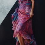 Gianni Bini  x DANNIJO Isabella Printed Ruffle Crinkle Chiffon Maxi Dress Photo 0