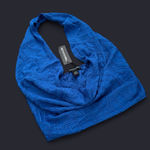 Pretty Little Thing Electric Blue Textured Cowl Neck Blouse Photo 1