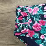 Hot Topic High Waist Floral Ruched Swim Bottom Pink Black Size 1X Photo 1