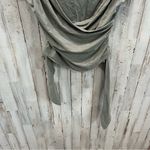 EXPRESS NWT Green Faux Wrap Ruched Cropped Baby Tee Photo 5