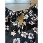 Torrid Cold Shoulder Floral Sun Dress Size 1 Black Pink Long Sleeve Flare Beach Photo 10