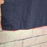 DURGA NAVY SCALLOP TRIM TASSEL NECK EMBROIDERED TAPESTRY FLORAL TUNIC SMALL Red Photo 12