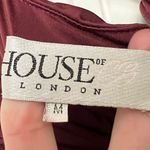 House Of CB  London Tiggy Wine Off Shoulder Ruched Front Bardot Dress Photo 11