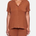 SKIMS Soft Lounge Short Sleeve Sleep Shirt in Copper Photo 1