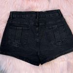 Black Denim Crossover Skirt Shorts Size M Photo 2