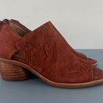 Sofft Carleigh Brick Leather Peep Toe Cutout Sandal Booties Brown Size 6 Photo 3