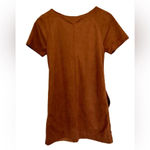 Patrons of Peace Brown Faux Suede Short Sleeve Dress XS Photo 1