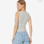 Madewell Split-Crewneck Cardigan Tank in Stripe Size XS Photo 1