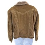 Aeropostale Aéropostale Brown Sherpa Lining Button Up Chest Pockets Denim Jacket Womens XL Photo 2