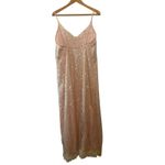 Anthropologie En Elly Pink Sequin Lace Slip Midi Dress NWT Size M Photo 3