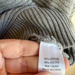 Andrea Jovine  Grey Ribbed Turtleneck Sweater Cotton Viscose Size Small Photo 2