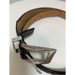 Brighton Black Scalloped Leather with Brown Center Belt Photo 2