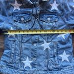 BLANK NYC Removable Hoodie Star Patch Denim Jacket - Blue/Black - Medium Photo 3