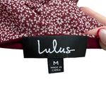 Lulus LULU’S Zoelle Burgundry Floral Print Ruffle Mini Dress Sz M Photo 9