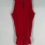 White House | Black Market Coral Red Lace Sleeveless Tie Waist Top NWT Size L Photo 7