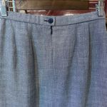 Pendleton  Wool Silk Blend Midi Blue and White Herringbone Pencil Skirt Sz 4 💚🍄 Photo 3