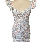 House Of CB  London Kara Pleated Cotton Dress With Floral Print Size 1+/ 10-12 Photo 2