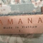 Amana floral short ruffle sleeve tie front ruffle neck blouse Photo 2