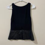 Bailey 44 Black Sleeveless Tank Top W/ Leather Peplum Bottom Size Small Photo 5