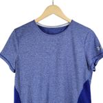 Under Armour  Women Blue Short Sleeve Running Training Shirt Top UA HeatGear‎ Photo 3