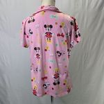 Disney Minnie Mouse Pink Pajama Button Up Top Size Large Photo 5