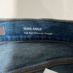 DL1961  Mara Ankle High Rise Instasculpt Straight Jeans Raw Hem Size 28 EUC Photo 9