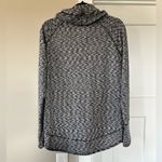 Andrew Marc  Black and White Cowl Neck Sweater with Textured Knit Photo 4