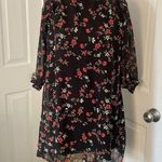 Love Tree floral shift dress with cold shoulders. Photo 0