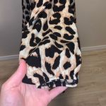 SheIn Clasi Leopard Print Overlap Collar Lantern Sleeve Peplum Blouse Photo 7