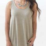 Agnes & Dora  Neutral Beige Modal Tank Top Stretch Basic Women's XS Photo 0