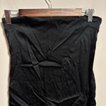 ZARA  Mini Strapless Bodycon Tube Dress Satin Black- Size Large Photo 2