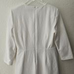 Veronica Beard  White‎ Bridal Dress Channing Mini Gold Buttons Size 12 Photo 4