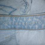 American Eagle  2 High Rise Shorty Jeans Light Wash Raw Hem Shorts Photo 4