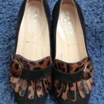 A. Bottega Milano suede leather leopard shoes Black Size 7 Photo 0