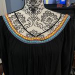 Poof! NWT Size Medium Black 3/4 Boho Flowy Top Photo 1
