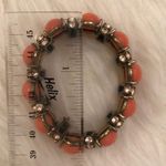 J.Crew NWT  coral stone bracelet with rhinestone spacers Photo 5