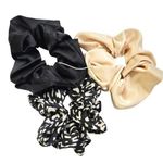 Black Bone 3 Piece Accessories Scrunchie Hair Tie Hair Band Elastic Stretch SB28 Photo 0
